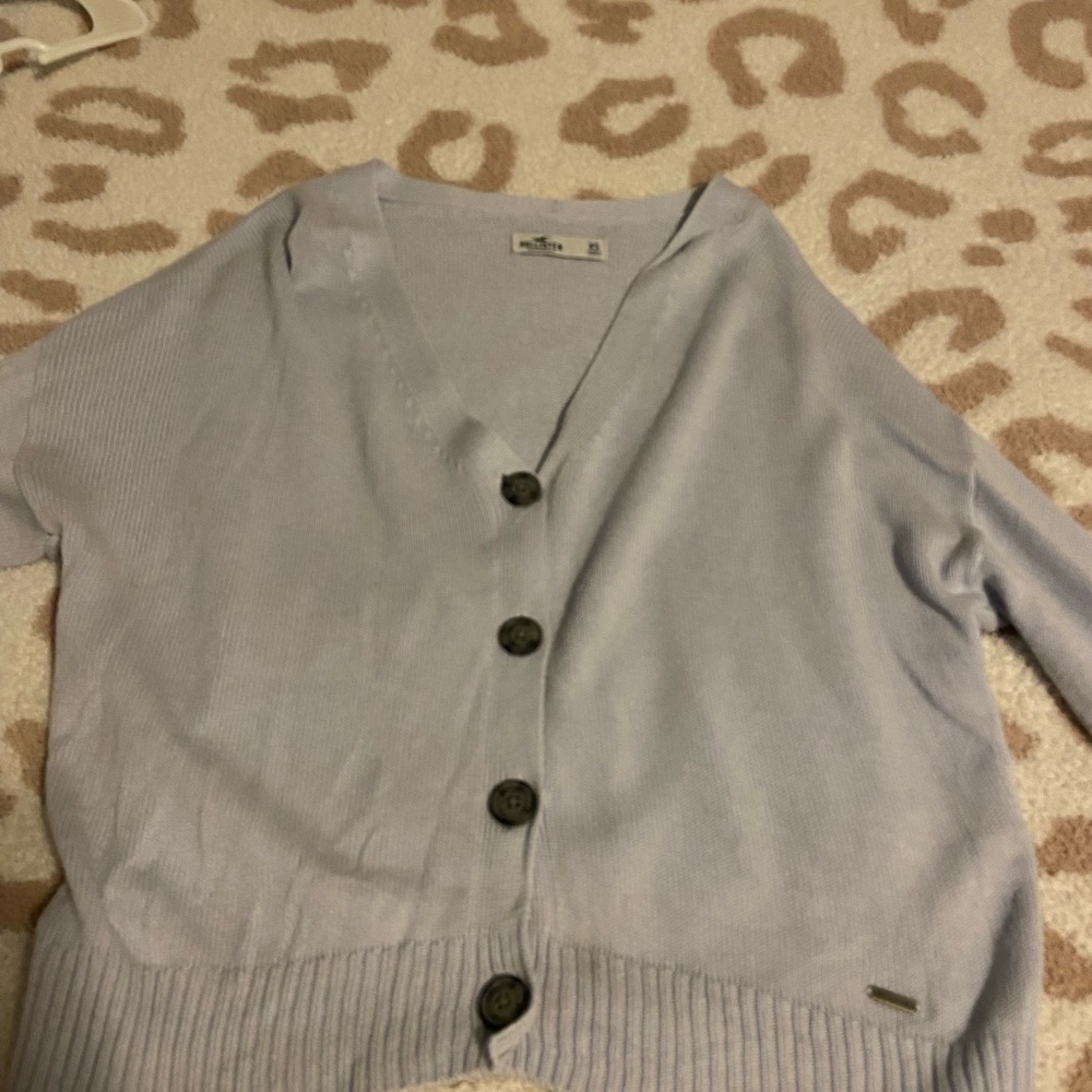 Hollister Women's Light Gray Cardigan